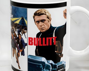 Taza de Steve McQueen: Taza de café de cerámica de leyenda de Hollywood