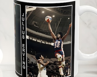 Julius Erving of the ABA NY Nets Basketball Legend Mug