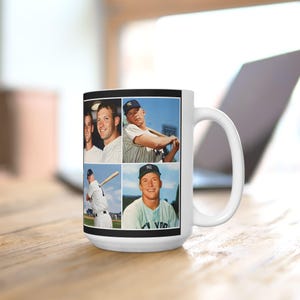 Mickey Mantle Mug, MLB Baseball Memorabilia, New York Yankees Sports Cup 1950s 1960s image 12