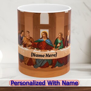 Christian Last Supper Mug, Spiritual Tea Cup, Catholic Art Decor, Religious Gift, Leonardo da Vinci Cup