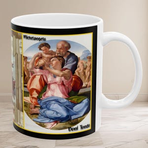 Michelangelo Catholic Mug, Italian Religious Tea Cup, Renaissance Art Catholic Gifts, Fine Art Prints, Vintage Ceramic Mug, 11 oz or 15 oz