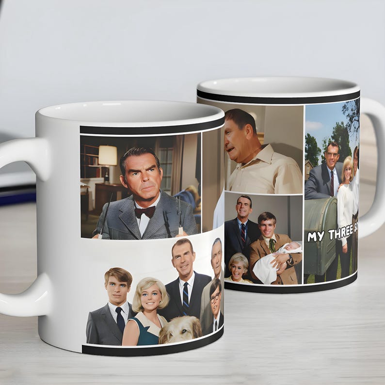 My Three Sons 1960s American Sitcom TV Show Mug, Fred MacMurray