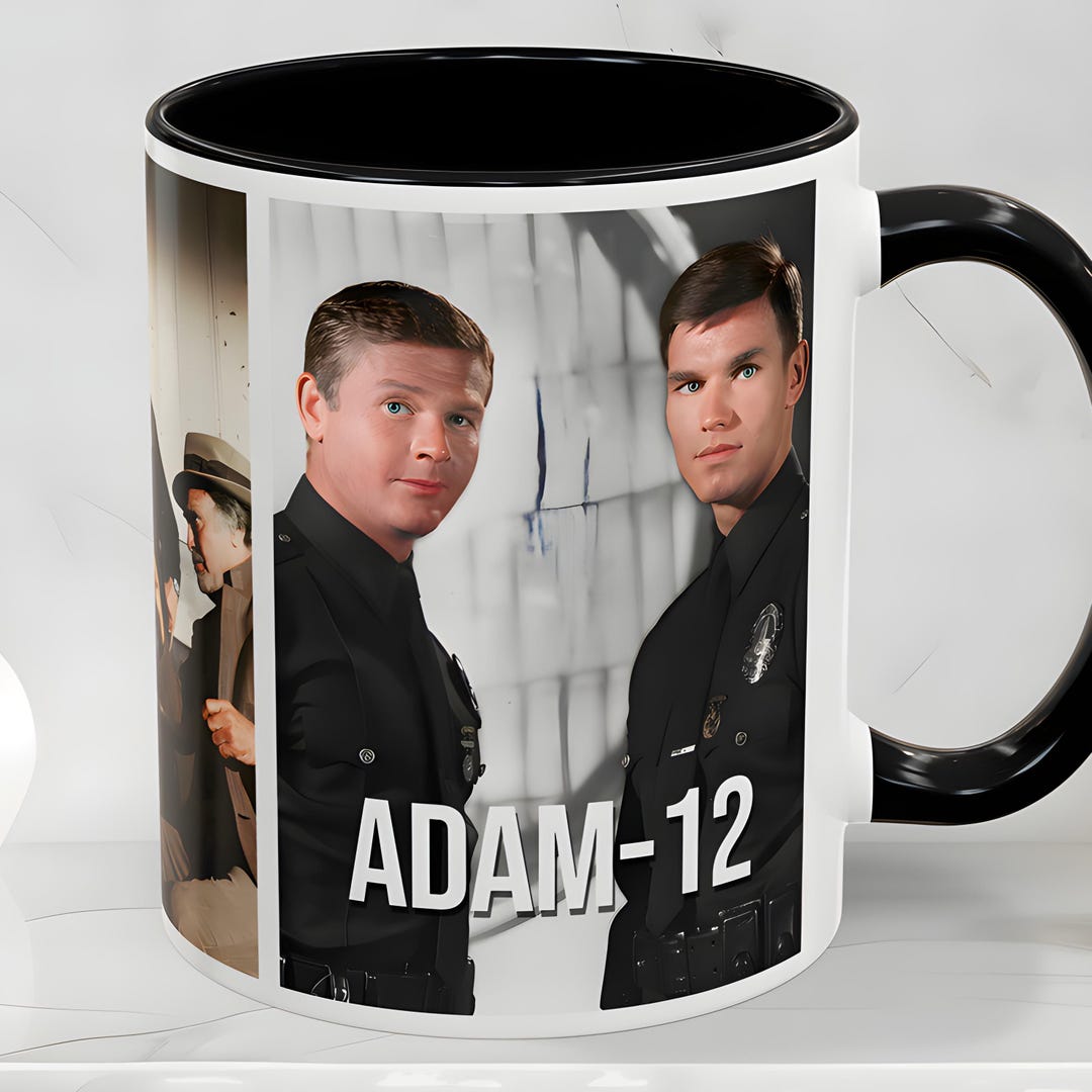 Adam-12 Police Drama Accent Coffee Mug 11 Oz., LAPD Officers Pete ...