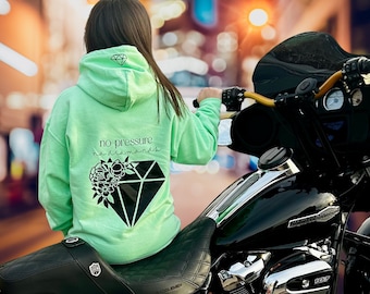 No Pressure No Diamonds Hoodie, Mint Green Hoodie, Graphic hoodie, Diamond, Inspirational Hoodie