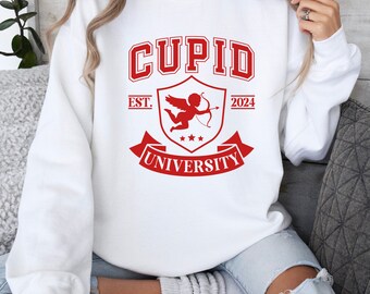 Cupid Sweatshirt, Valentines Sweatshirt, Cupid University Sweatshirt, Valentines