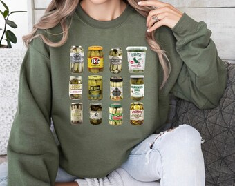 Vintage Pickle Sweatshirt, Pickle Jar sweatshirt, pickle lover