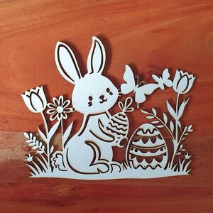 Pasen decoratie laser gesneden, Pasen muur kunst dxf-bestand, paashaas SVG, Pasen SVG Instant Download PDF DXF EPS-bestand