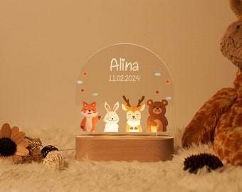 Custom baby night light,baby gift,easter and christening gift,animal lamp,personalized night lamp,birthday gift,unique cute night light