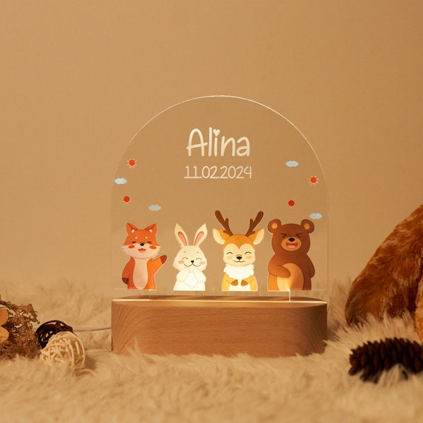 Custom baby night light,baby gift,easter and christening gift,animal lamp,personalized night lamp,birthday gift,unique cute night light