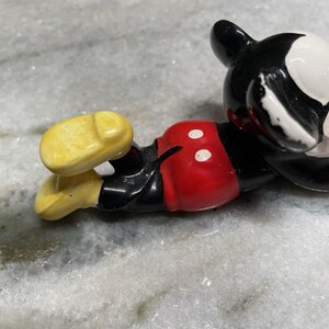 Vintage 1970s Ceramic Walt Disney Mickey Mouse Lying Down Figurine image 3