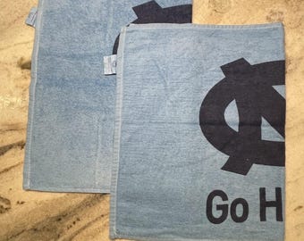 Two Vintage UNC North Carolina Tar Heels Rally Towels McArthur Towel & Sports