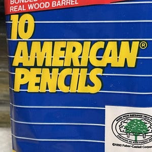 Lote de 10 lápices Faber Castell American Bonded No. 2 de mina de madera vintage imagen 2