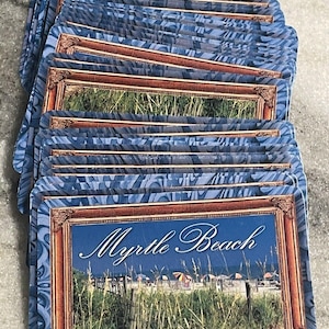 Naipes antiguos de Myrtle Beach con estuche de plástico, década de 1980