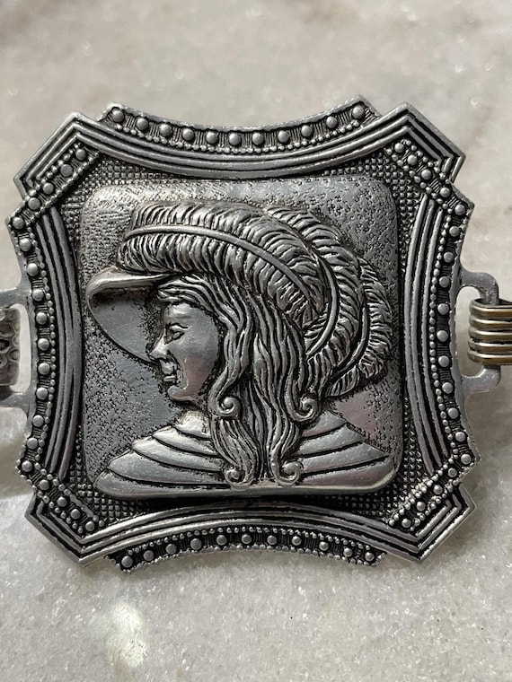 Vintage 1980s Silver Tone Snake Chain Stretchy Belt Stamped  display picture 2