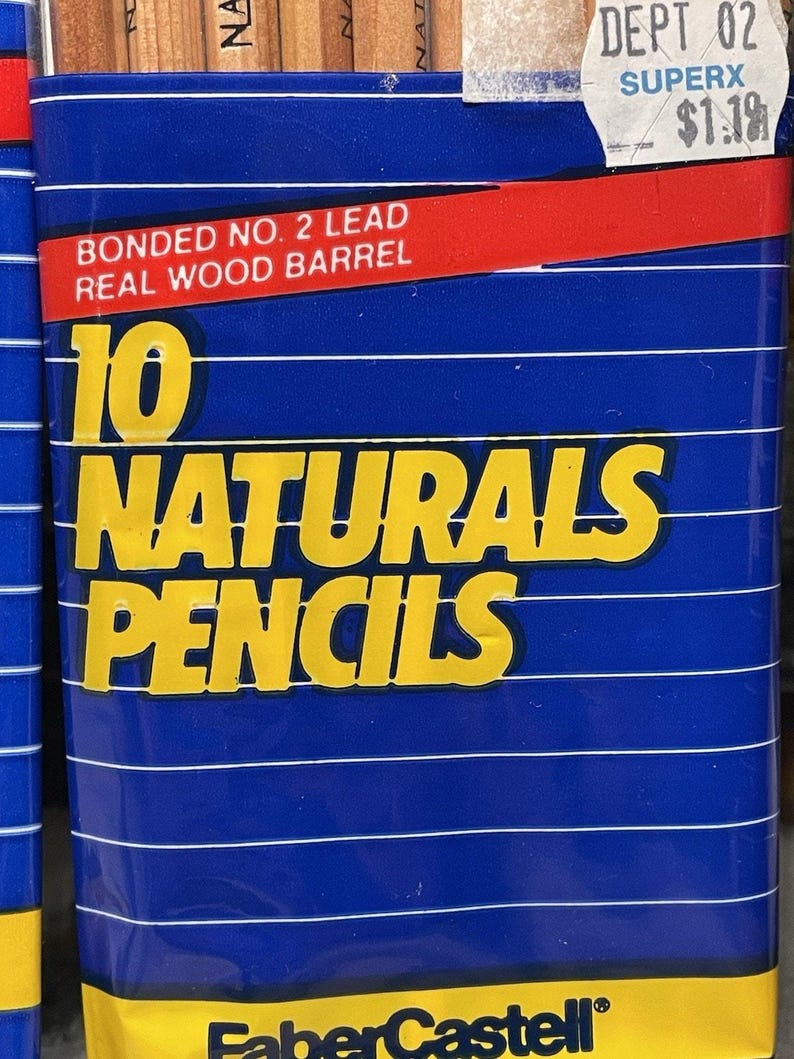 Lote de 10 lápices Faber Castell American Bonded No. 2 de mina de madera vintage imagen 3