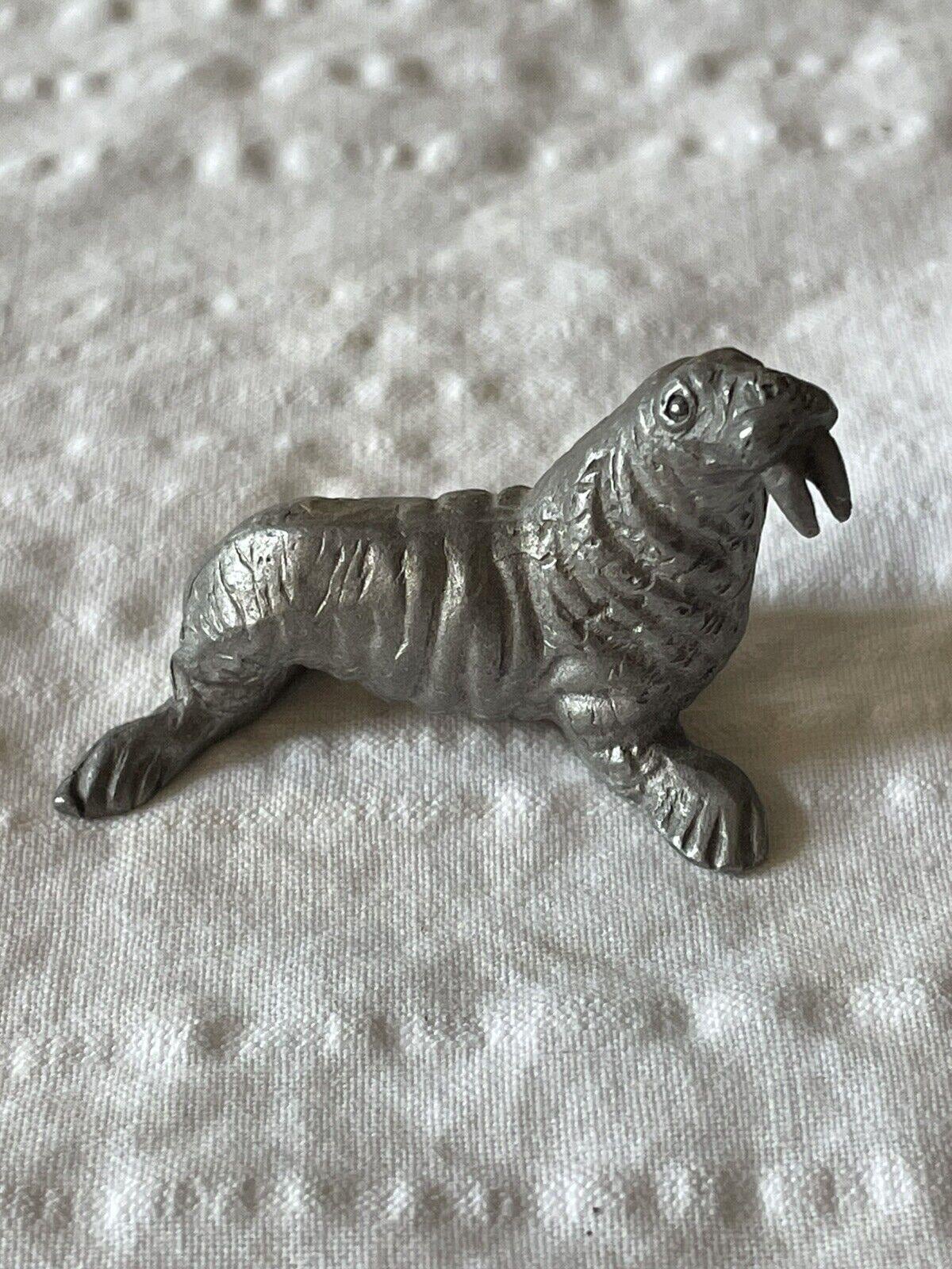 Vintage Spoontiques Pewter Walrus P98 Miniature Collectible