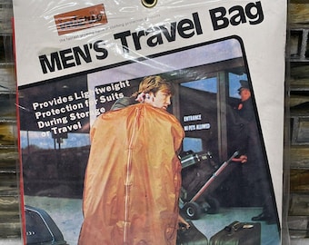 Bolsa de viaje para traje de hombre Interio 1020, estilo vintage de los años 80, nueva, sin usar.