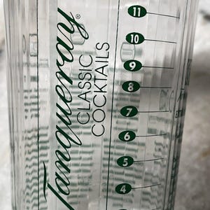 Tanqueray Gin Classic Cocktails Shaker Mixer Plastic Recipes Bar Bartender Drink image 1