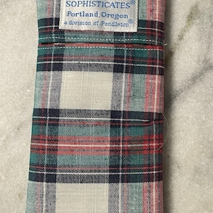 Vintage Country Sophisticates Pendleton Tartan Plaid Soft Eyeglass Case
