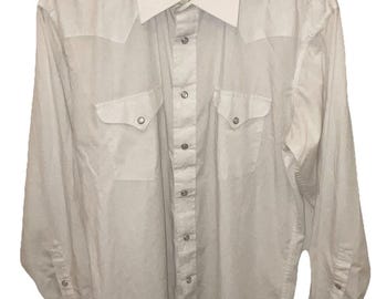 Panhandle Slim Ranch and Town Vintage USA Made Pearl Snap westernshirt 16,5-35