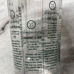 Tanqueray Gin Classic Cocktails Shaker Mixer Plastic Recipes Bar Bartender Drink image 5