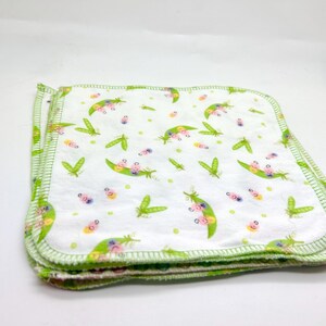 Flannel Reusable Wipes 8 x 8 Serged Baby wipes Un paper Family Cloth Rainbow set of 4