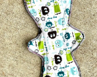 Cloth Pad Mama cloth 14" Overnight  post partum Windpro Reusable Cotton Jersey Windpro Snap  Bumstoppers Cotton Velour Ooga Booga