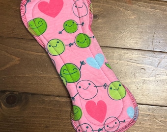 Cloth Pad: 11" moderate  Flow Reusable Windpro Mama Cloth sweet pea