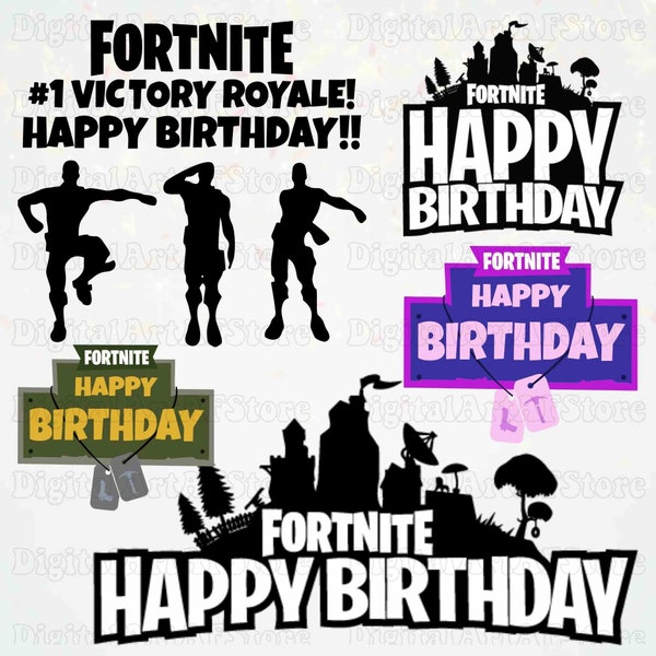 Fort Gaming Birthday SVG Bundle, Gift Idea For Kid, Fort Shirt F-Nite Clipart Svg, Battle Royale Svg, Victory Royale Svg, Kid Birthday Gamer