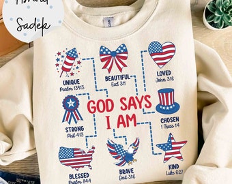 God Says I Am 4th Of July PNG, 4th Of July Png, Independence Day, Christian 4th Of July Png, America Png