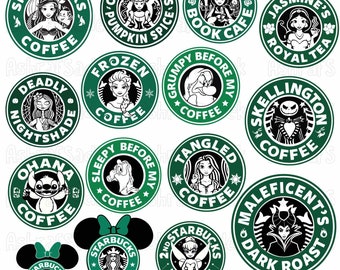 Starbucks Coffee Halloween SVG For Cricut Bundle, Starbucks Scary Horror Characters, Halloween Vibes Coffee Halloween Clipart sublimation