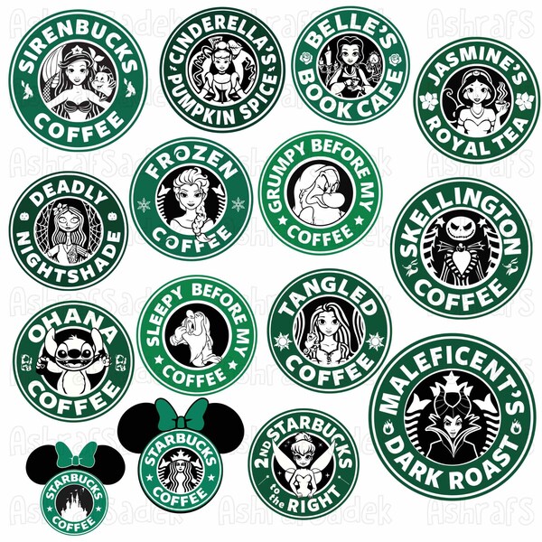 Starbucks Coffee Halloween SVG pour Cricut Bundle, personnages d'horreur effrayants Starbucks, sublimation Halloween Vibes Coffee Halloween Clipart