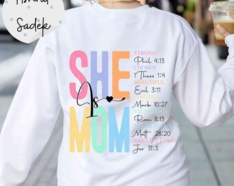 She Is Mom Svg, Mother Day Svg Png Gift Shirt,She Is Strong Svg, Mom Svg, Empowered Women Svg, Strong Mom Svg, Christian Mom Svg