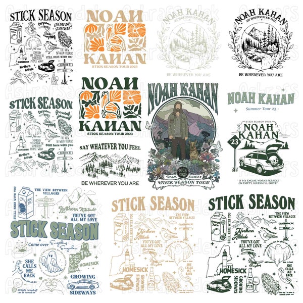 Retro Stick Season PNG Bundle, Vintage No ah Ka han Tour Png, No ah Ka han Tour Png, Sticky Season Tour Png, Country Music