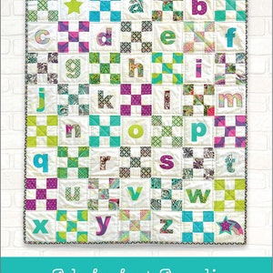 Alphabet Applique 42 x 48 Quilt Pattern from Creative Abundance By Jemima Flendt of Tied With A Ribbon