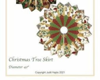 Christmas Tree Skirt Quilt Pattern 40-inch From QuiltFox By Hajdu, Judit