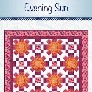 Evening Sun Quilt Pattern 60 x 72 Rolling Stone Block