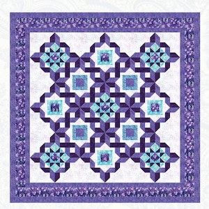 Reticulum Quilt Pattern 80 x 80 From Bound To Be Quilting, LLC By Mimi Hollenbaugh and Pat Syta