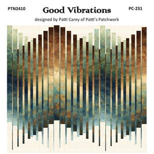 Good Vibrations Quilt Pattern 94 x 104 or 104 x 114 From QuiltWoman.com By Patti Carey gradient fabric bargello illusion simple easy project