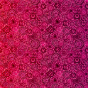 May include: A seamless pattern of pink and red mandala designs. The pattern is made up of many different sized mandalas, all with intricate details. The background is a gradient of pink and red.