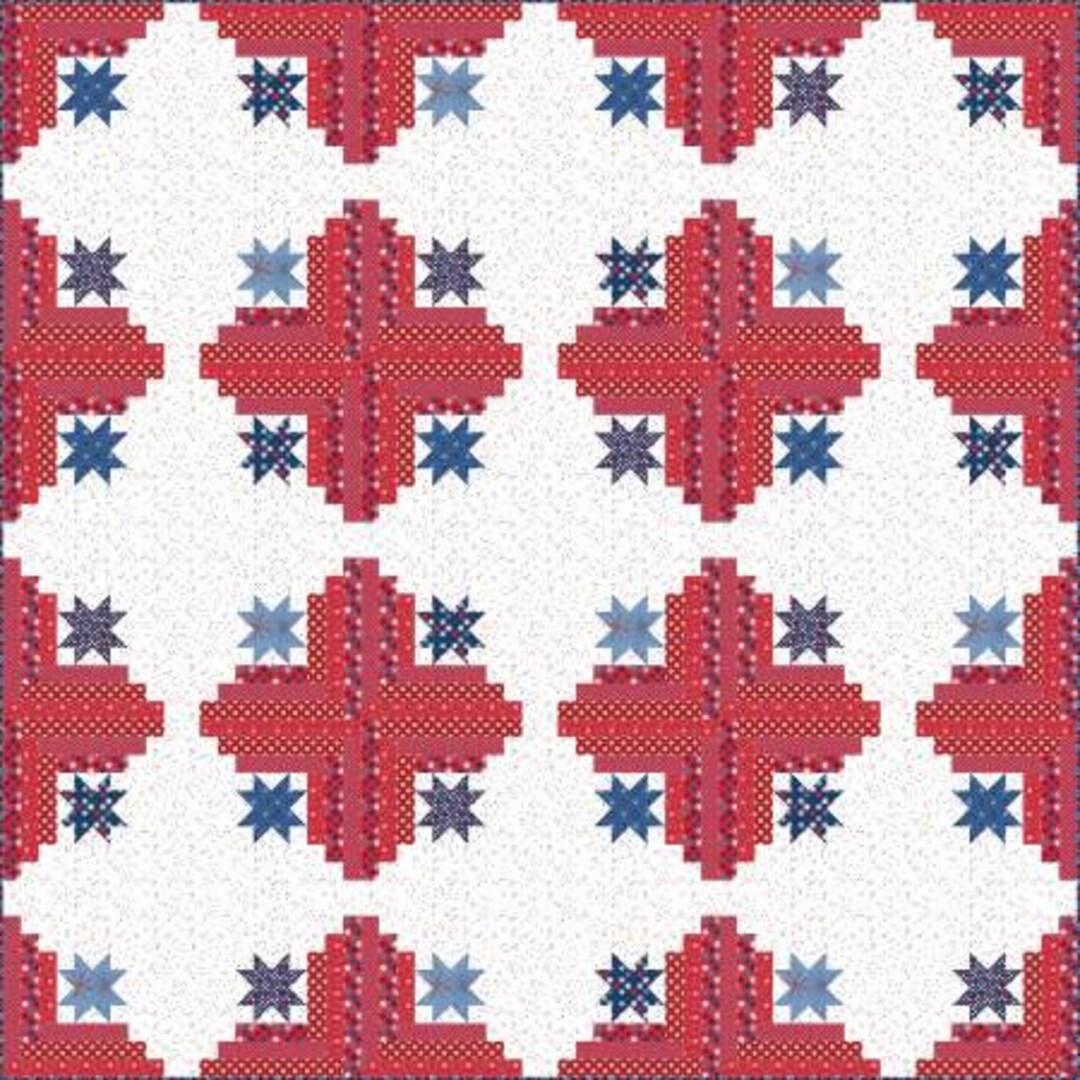 Star Spangled Riley Star Spangled Quilt Pattern by Amanda Castor for Riley Blake Patriotic ...