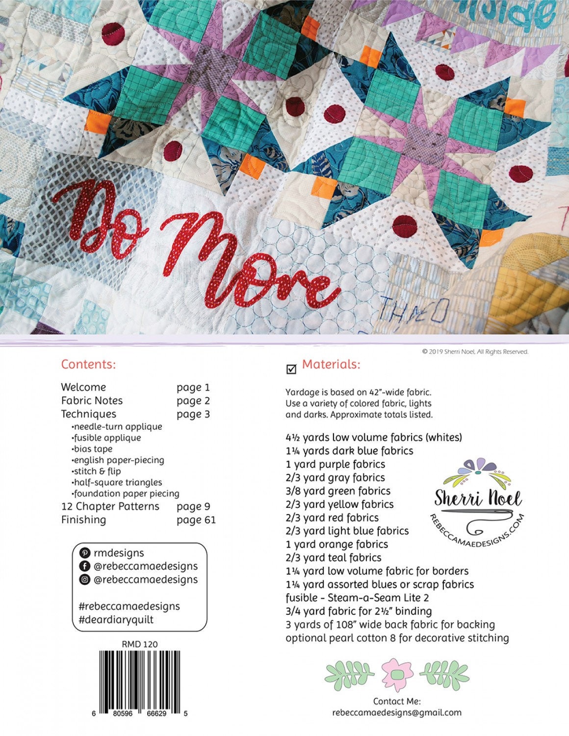 Dear Diary Block of the Month Quilt Pattern 84 X 84 by Sherri Noel of ...