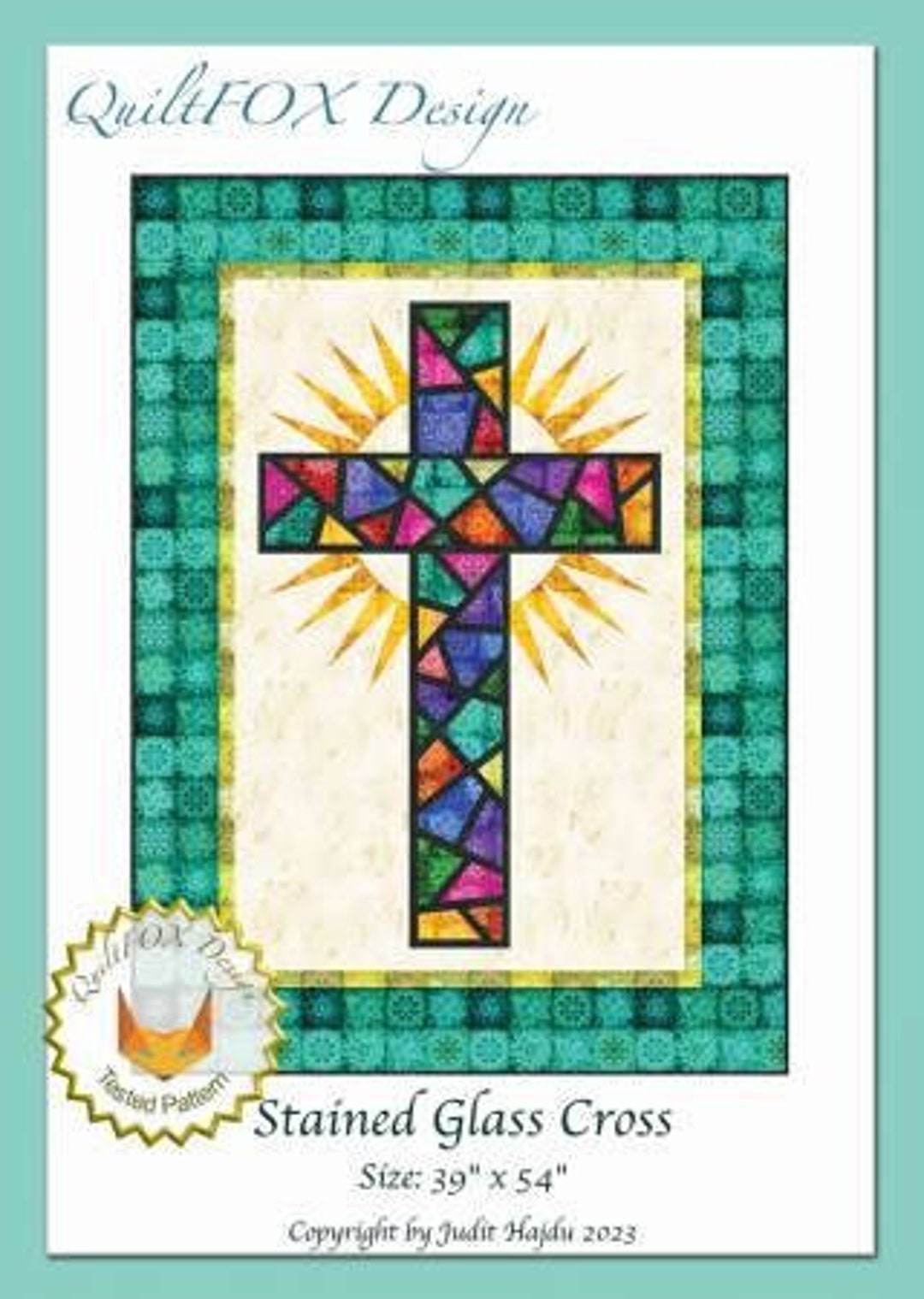 Stained Glass Cross Quilt Pattern From Quiltfox by Hajdu, Judit Etsy