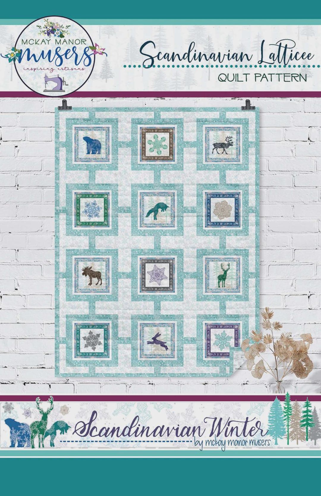 Mckay Pattern Scandinavian Lattice Quilt Pattern 46 X 61 - Scandinavian Winter by ...