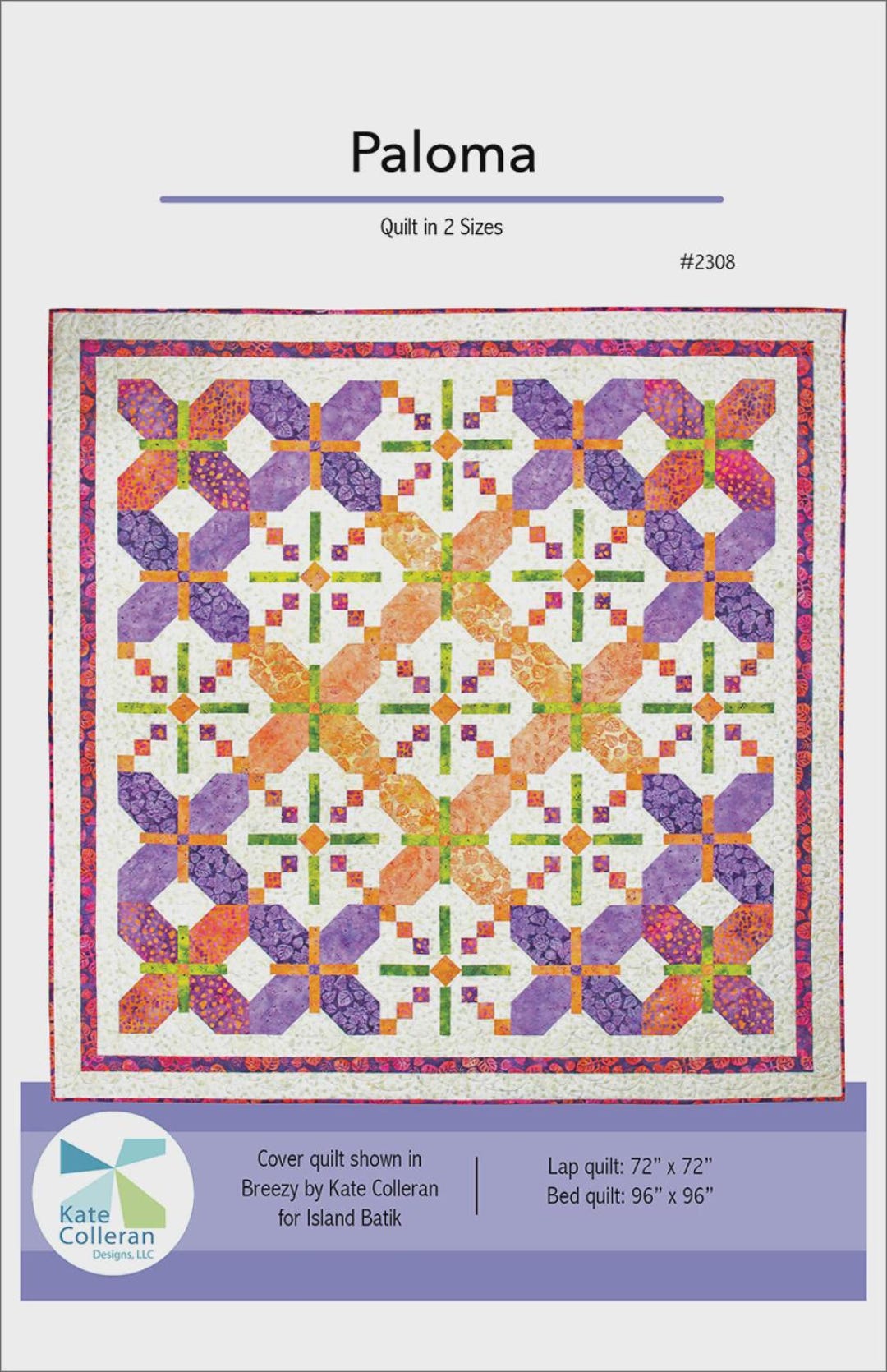 Pattern 72 Resolution Paloma Quilt Pattern 72 X 72 or 96 X 96 by Kate Colleran - Etsy