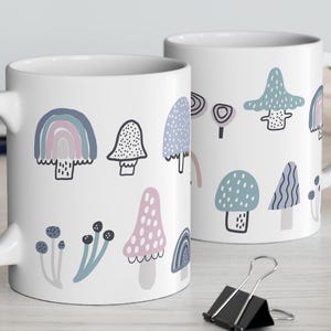 Whimsical Mushroom Mug, Cute Coffee Cup, Fairy Tale Gift, Nature Lover Decor, Fantasy Kitchenware, Cozy Tea Mug
