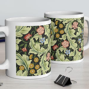 William Morris Mug | 11oz Ceramic Mug |Vintage Floral Design | Arts & Crafts Movement Gift | Nature-Inspired Coffee Cup | Aesthetic Tea Mug