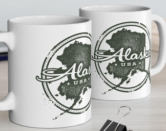 Alaska map Ceramic Mug 11oz