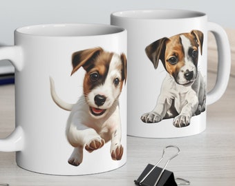 Taza de cerámica con diseño de Jack Russell, regalo ideal para amantes de los perros (325 ml)