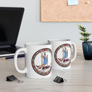 Virginia State Seal Mug | 11oz Ceramic Mug with the Seal of the Commonwealth of Virginia | Old Dominion Coffee Cup | Historic Virginia Gift